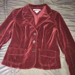 Wine velvet suit jacket
